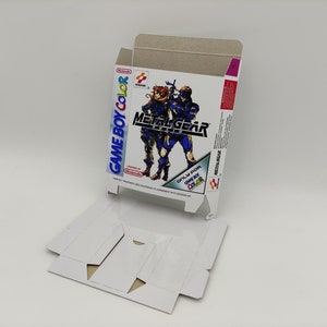 Metal Gear Solid - Vervangende doos met optie voor binnenbak - Game Boy Color/ GBC - dik karton. Hoofdkwartier!!