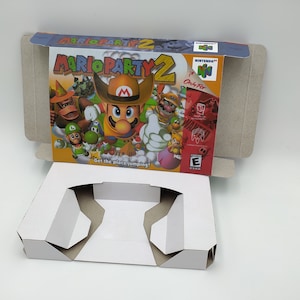 Mario Party 2 - box with inner tray option - PAL, Australian PAL or NTSC region - N64 - thick cardboard as in the original.