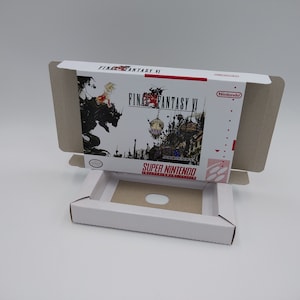 Final Fantasy VI - Vervangende doos met optie voor binnenlade - SNES - dik karton zoals in het origineel. Topkwaliteit !!