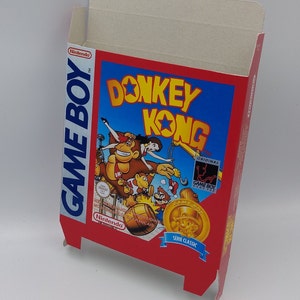 Donkey Kong - Vervangende doos met optie binnenlade - Game Boy/ GB - NTSC of PAL - dik karton. Top kwaliteit !!
