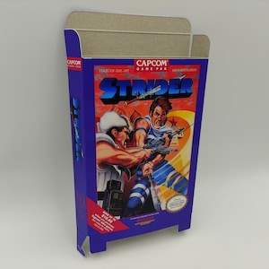Strider - Replacement Box, Dust Cover, Block - NES - thick cardboard as in the original. Top Quality !