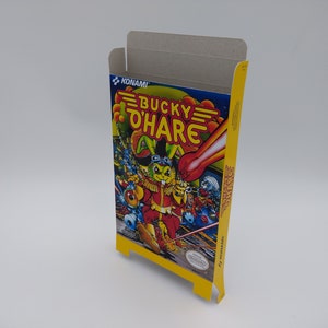 Bucky O&#39;Hare - Replacement Box, Dust Cover, Block - NES - NTSC or PAL -  thick cardboard as in the original. Top Quality !!