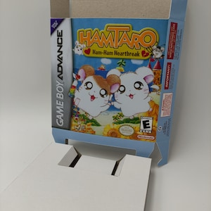 Hamtaro Ham Ham - Vervangende doos met optie binnenbak - GBA/ Game Boy Advance - dik karton zoals in het origineel. Hoofdkwartier!