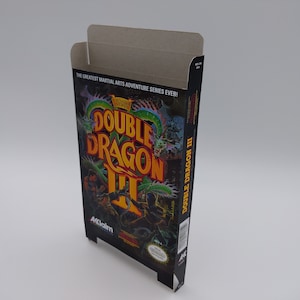 Double Dragon III - Replacement Box, Dust Cover, Block - NES - Ntsc or PAL - thick cardboard as in the original. Top Quality !