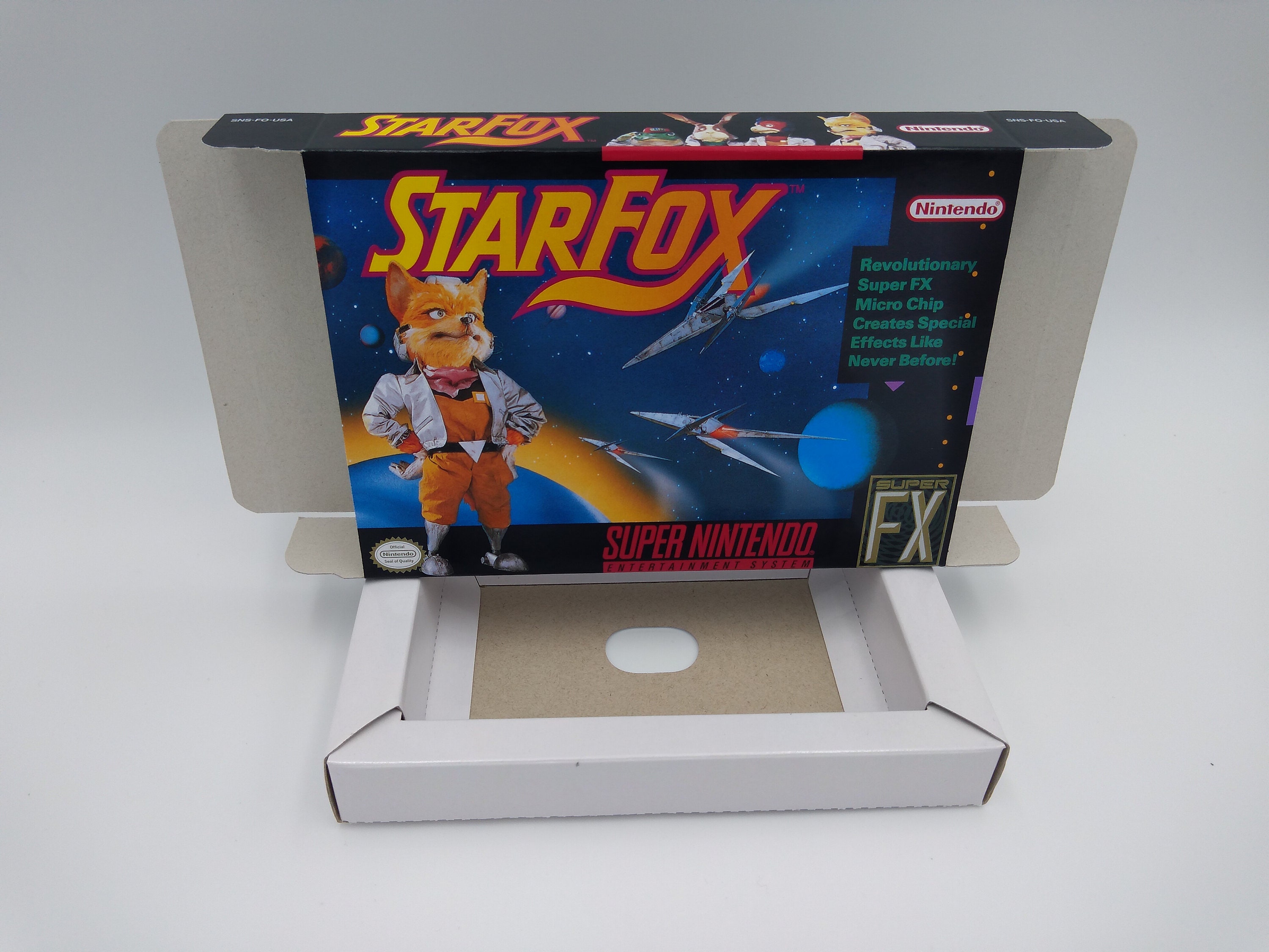 SNES Star Fox boxBox My Games! Reproduction game boxes