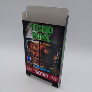 Tecmo Bowl - Replacement Box, Dust Cover, Block - NES - thick cardboard as in the original. Top Quality !