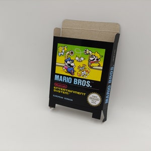 Mario Bros - Ersatzbox, Dust Cover, Block - NES - dicker Karton wie im Original. Top Qualität !