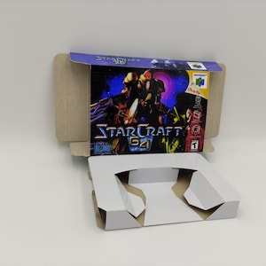 StarCraft 64 - box with inner tray option - N64 - thick cardboard. Top Quality !!