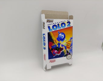 Adventures of Lolo 2 - Replacement Box, Dust Cover, Block - NES - thick cardboard as in the original. Top Quality !