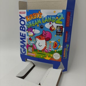 Kirby&#39;s Dream Land 2 - Game Boy/ GB - Replacement box with inner tray option - PAL or NTSC - thick cardboard. Top Quality !!