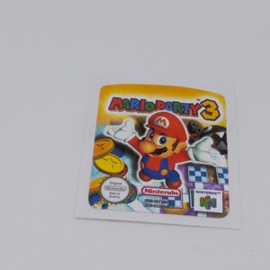 Mario Party 3 - Label/ Sticker for Nintendo 64 cartridge - replacement.