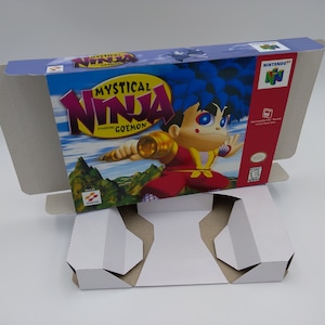 Mystical Ninja Starring Goemon - doos met optie voor binnenlade - PAL- of NTSC-regio - N64- dik karton. Topkwaliteit !!
