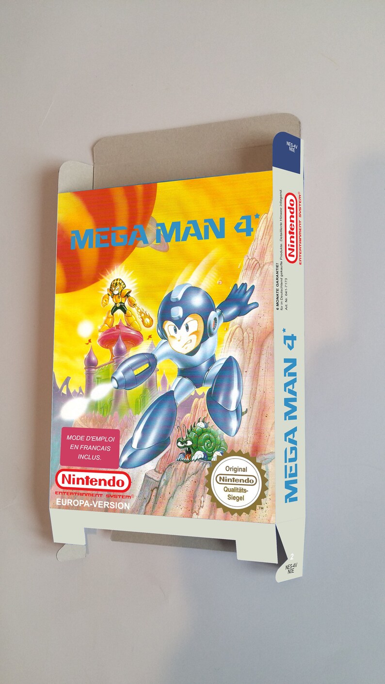 Mega Man 4 thick cardboard as in the original. box only PAL NES