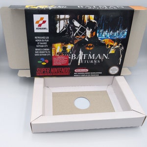 Batman Returns - Vervangende doos met optie voor binnenlade - NTSC of PAL - SNES - dik karton. Topkwaliteit !!