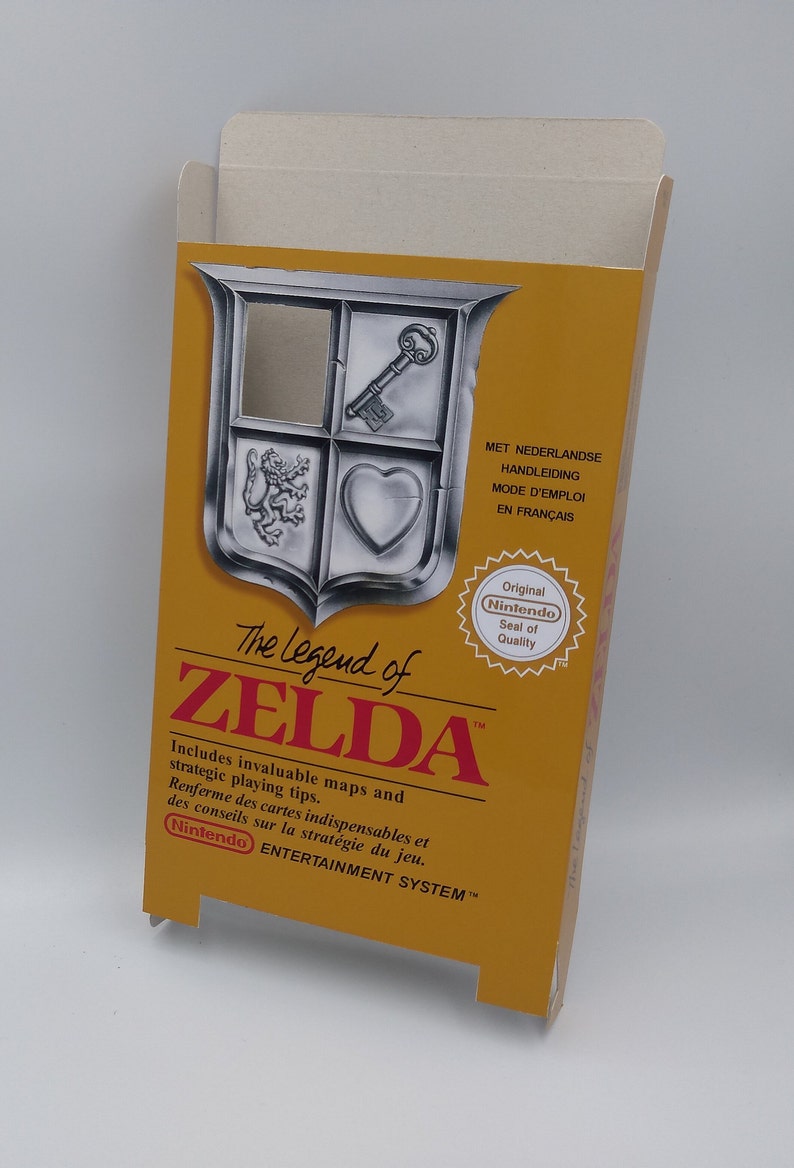 The Legend of Zelda box only PAL NES box only thick Etsy