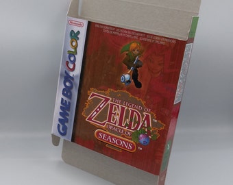 The Legend of Zelda Oracle of Seasons - Replacement box with inner tray - Game Boy Color/ GBC - thick cardboard as in the original. HQ !