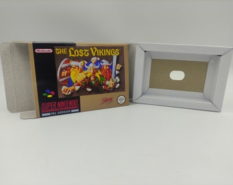 The Lost Vikings - PAL - Replacement box with inner tray option - SNES - thick cardboard as in the original. Top Quality !