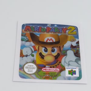 Mario Party 2 - Label/ Sticker for Nintendo 64 cartridge - replacement.