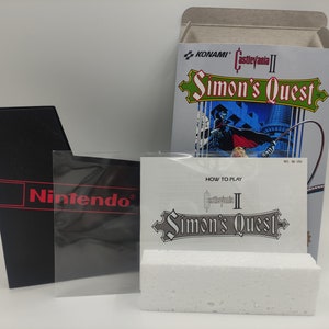 Castlevania II: Simon's Quest - Vervangingsdoos, Handleiding, Stofkap, Blok - NES - NTSC of Pal - dik karton zoals in het origineel. Hoofdkwartier!