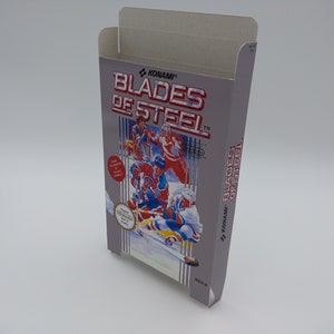 Blades of Steel - Replacement Box, Dust Cover, Block - NTSC or PAL - NES - thick cardboard as in the original. Top Quality !