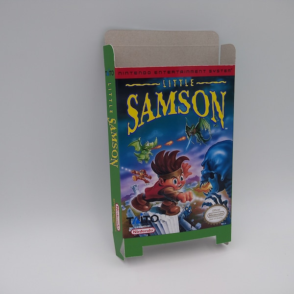 Little Samson - Replacement Box, Dust Cover, Block - NTSC Region - thick cardboard.