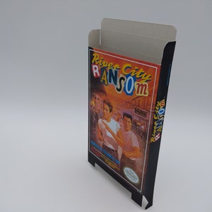 Street Gangs/ RiverCity Ransom - Replacement Box, Dust Cover, Block - NES - PAL or NTSC - thick cardboard as in the original. Top Quality !