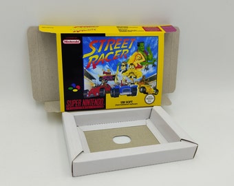 Street Racer - Replacement box with inner tray option - PAL  region - Super Nintendo/ SNES - thick cardboard.