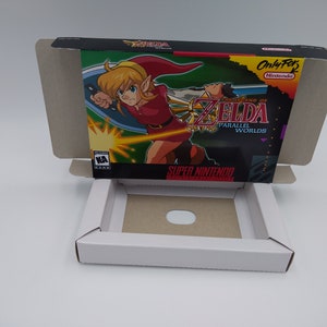 The Legend of Zelda Parallel Worlds - vervangende doos met optie voor binnenlade - SNES - dik karton zoals in het origineel. Topkwaliteit !!