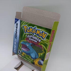 Pokemon Leaf Green - Game Boy Advance - Vervangende doos met optie binnenbak - PAL of NTSC - dik karton. Top kwaliteit !!