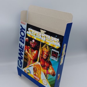 WWF Superstrs - Replacement box with inner tray option - Game Boy/ GB - thick cardboard. Top Quality !