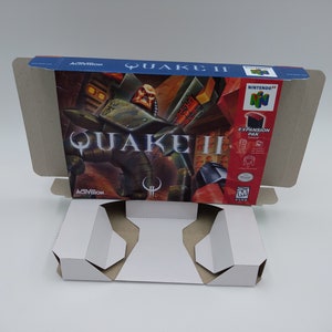 Quake II - doos met optie voor binnenlade - NTSC, PAL of Australian Pal - N64 - dik karton. Topkwaliteit !!