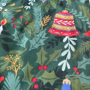 Estampado de adornos navideños, camino de mesa, 1 m, 1,5 m, 2 m x 30 cm imagen 4