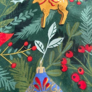 Estampado de adornos navideños, camino de mesa, 1 m, 1,5 m, 2 m x 30 cm imagen 3