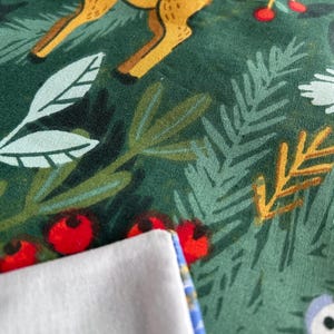 Estampado de adornos navideños, camino de mesa, 1 m, 1,5 m, 2 m x 30 cm imagen 7