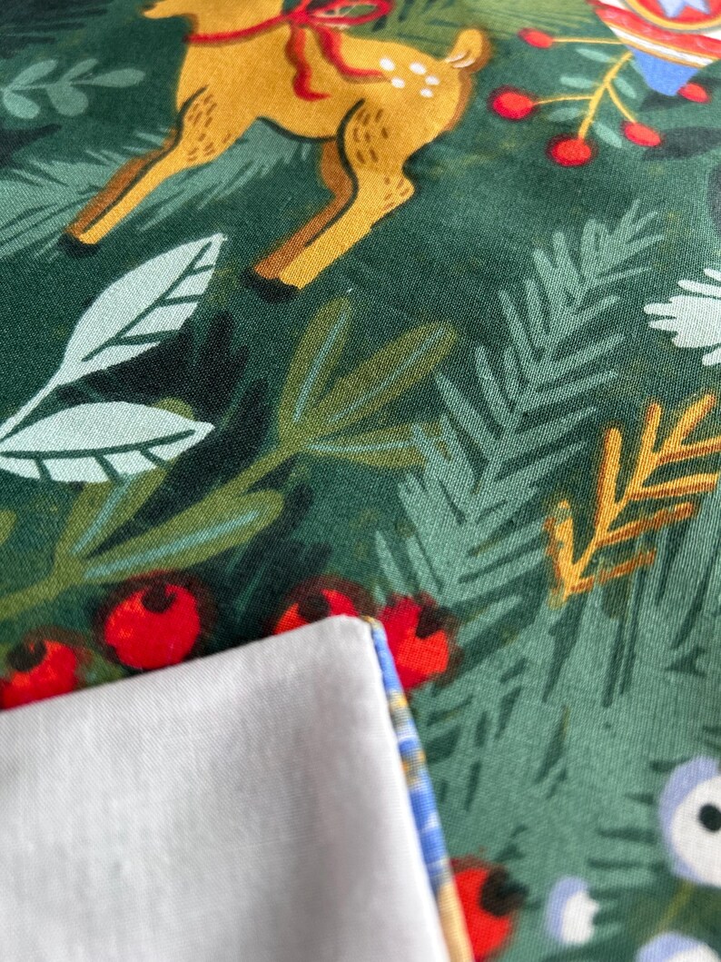 Estampado de adornos navideños, camino de mesa, 1 m, 1,5 m, 2 m x 30 cm imagen 7