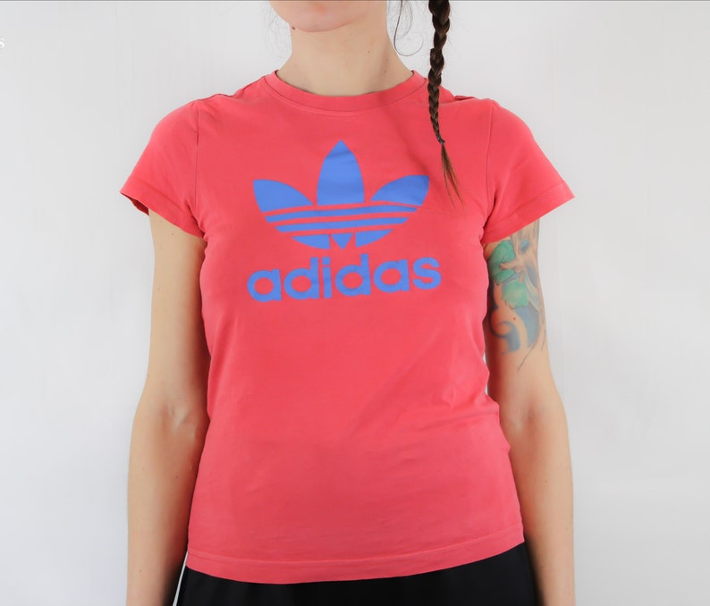 coral adidas shirt