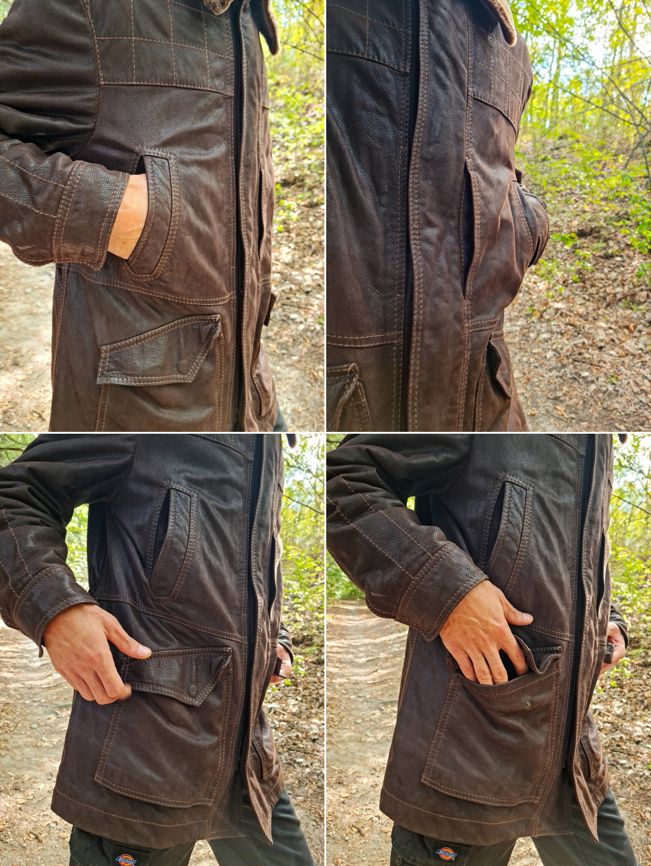 Vintage Genuine Leather Aviator Jacket Coat by GITOR Made in Italy