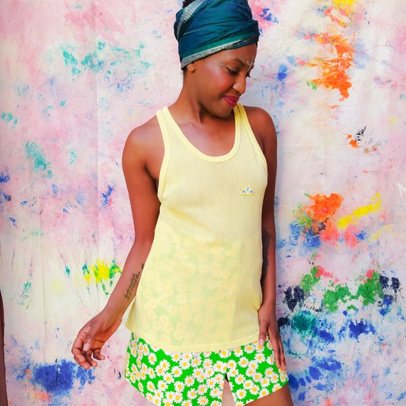 Bright yellow tank hot sale top