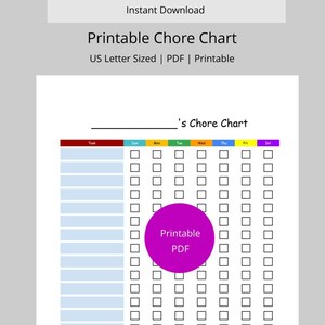 Printable Chore Chart