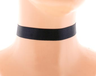 Thin black satin choker, black satin chokers, Y2K, satin chokers, black choker, cosplay, 90s, birthday gifts handmade made to order, 42