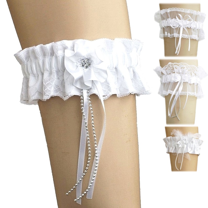 white women bride wedding lingerie garter bridal garter satin garter white garter bride satin flower bride bridal lingerie white 0065
