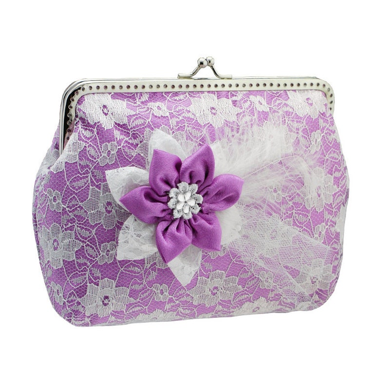 purple clutch bag wedding