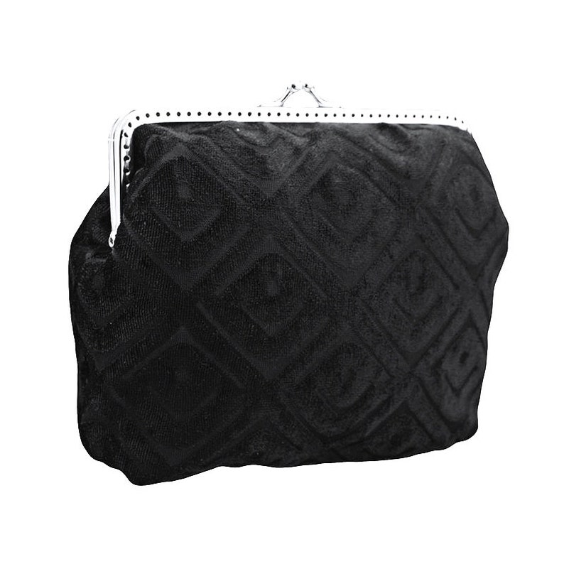 black evening clutch bag