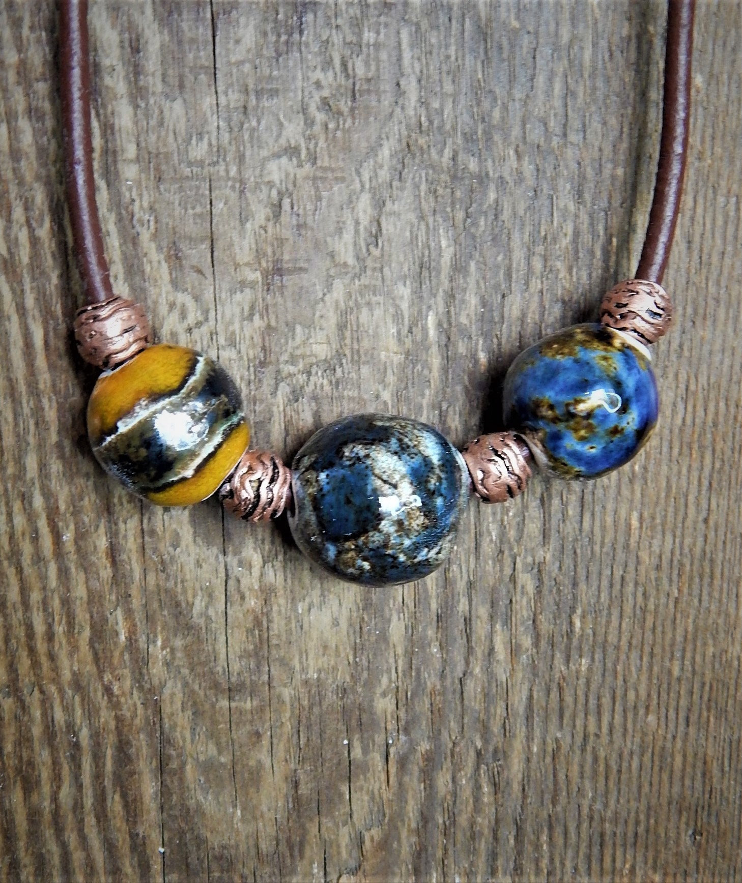 Ooak handmade ceramic necklace for woman Artisan ceramic Etsy