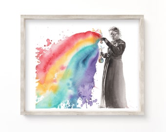 Colorful Chemist - Watercolor Painting - ART PRINT