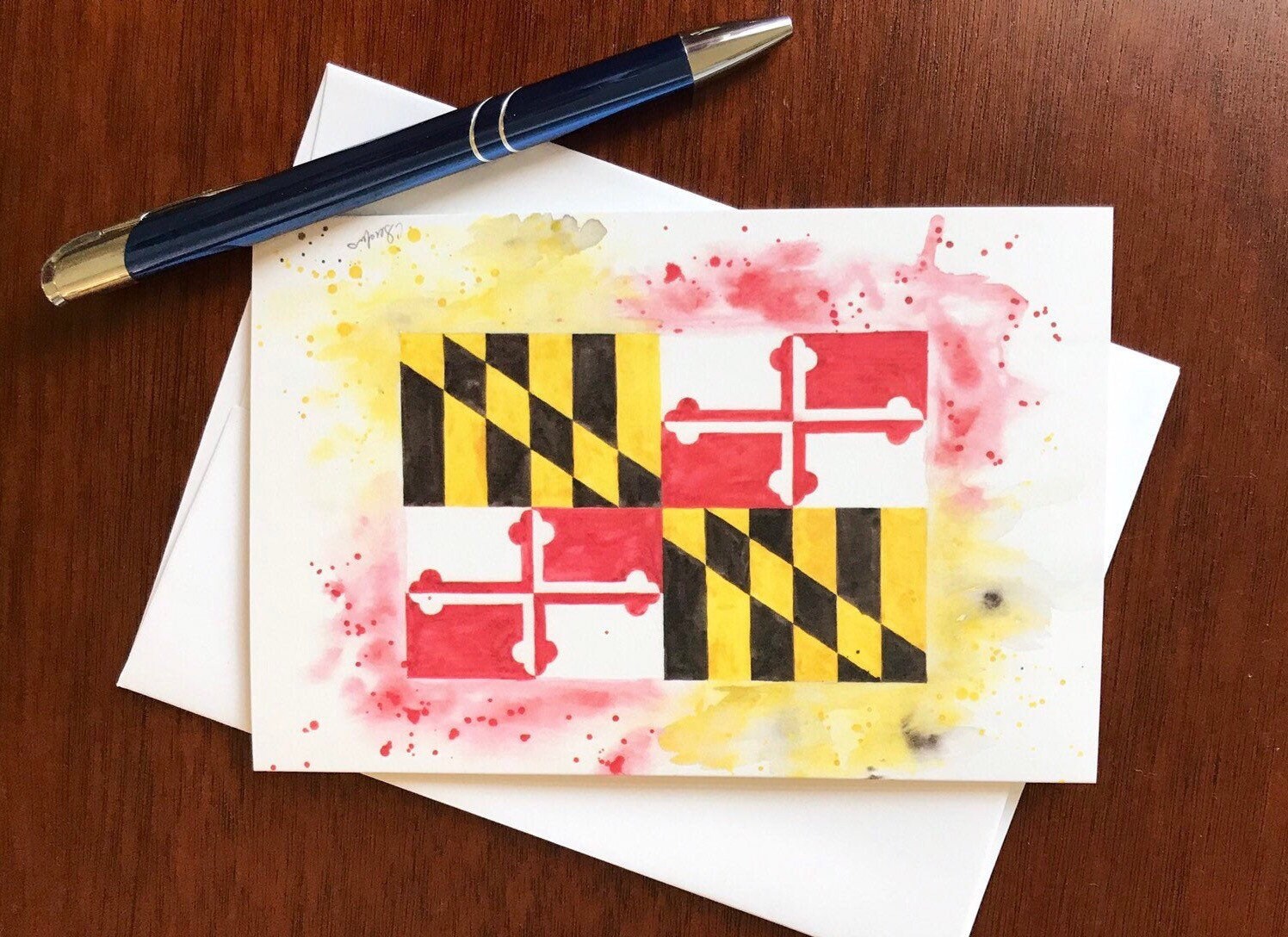 Maryland Flag | Note Card | Greeting Card - Etsy