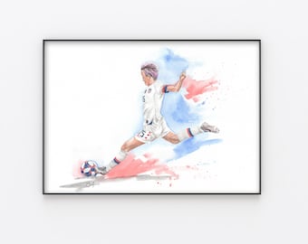 Megan Rapinoe | USA Soccer | Original Art | Watercolor Painting