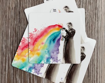 Colorful Chemist | STEM Stickers | Vinyl Decal | Original Watercolor Artwork