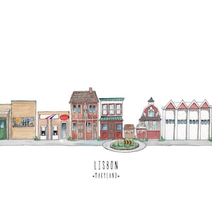 Lisbon, Maryland | Watercolor Painting | ART PRINT
