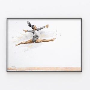 Simone Biles | Gymnast | Original Art | Watercolor Painting - Etsy
